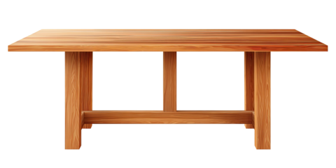Wooden rectangular table, simple design (1)