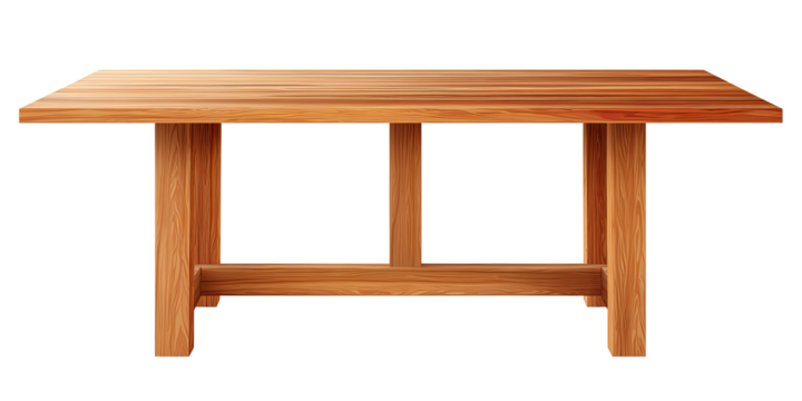 Wooden rectangular table, simple design (1)