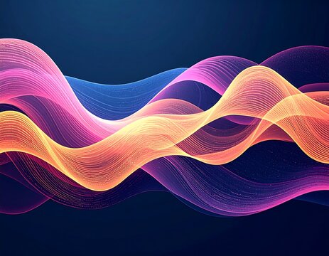 Abstract flowing lines of vibrant color