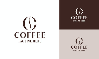 C Letter For Coffee Logo Design Cafe Shop Symbol Graphic
