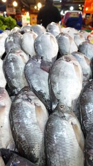 Fresh fish piled high in a market (1)