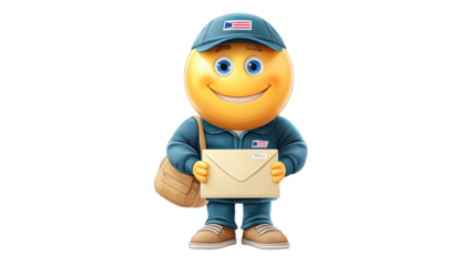 Cartoon mail carrier emoji