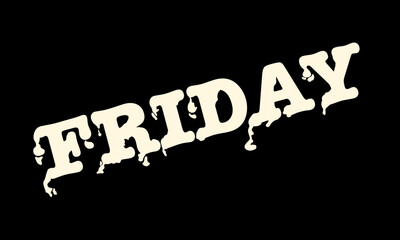 Friday Graffiti on Black background for Black Friday themed