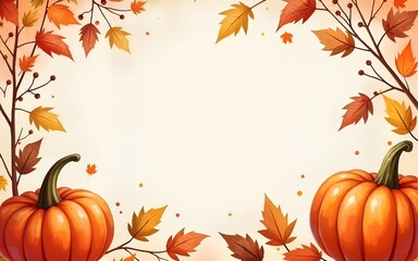 Autumn event invitations, festive card ideas, and seasonal menus: enchanting halloween and thanksgiving themes in warm watercolor hues. High quality