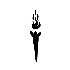 black flame torch icon