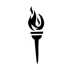black flame torch icon