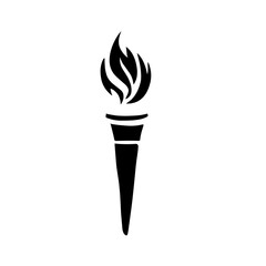 black flame torch icon