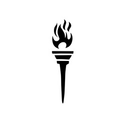 black flame torch icon