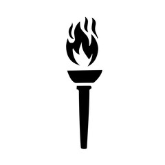 black flame torch icon