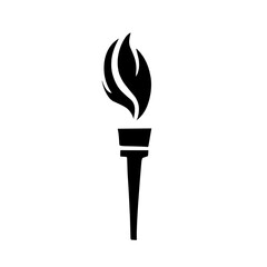 black flame torch icon