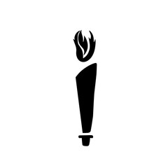 black flame torch icon