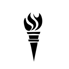 black flame torch icon