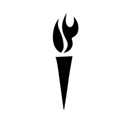 black flame torch icon