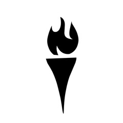 black flame torch icon
