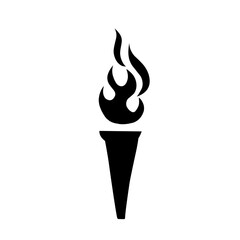 black flame torch icon