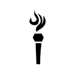 black flame torch icon