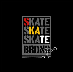 Skateboarding Typography design sport vector illustration