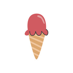 strawberry ice cream cone