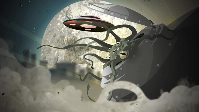 science fiction space invader alien monster war