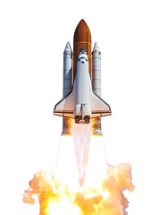 Space shuttle launching