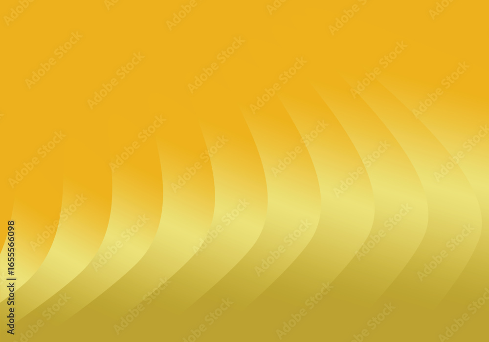 Poster abstract yellow and gold gradient background features dynamic flowing wavy and curved lines, perfect