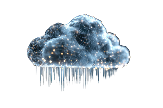 Abstract cloud with network connections