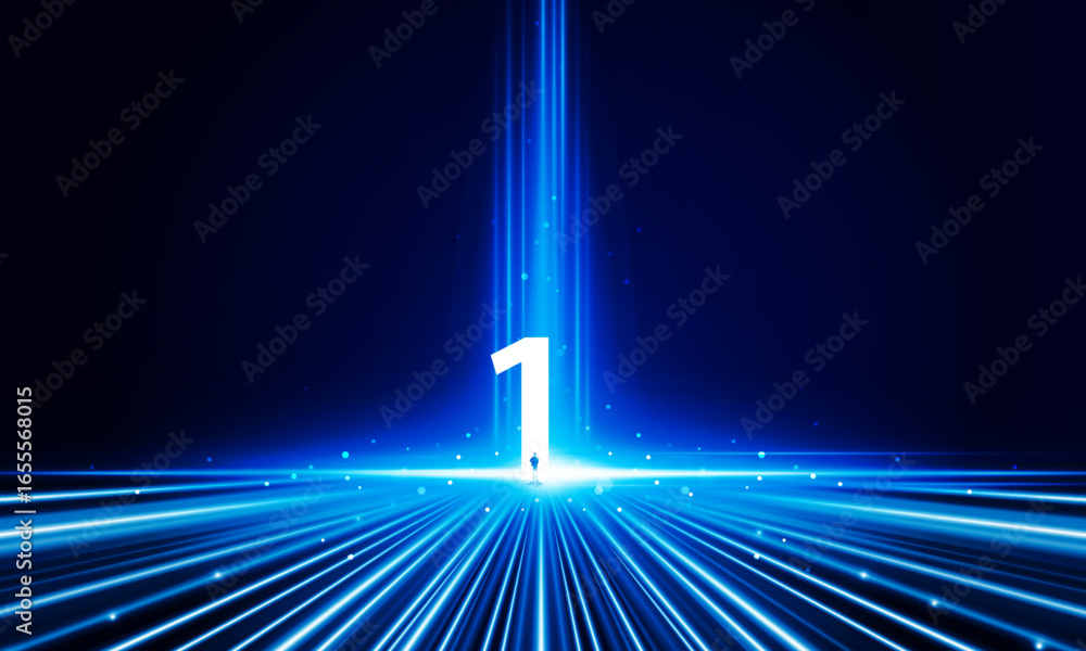 Aufkleber abstract door open light of technology background hitech communication concept innovation background