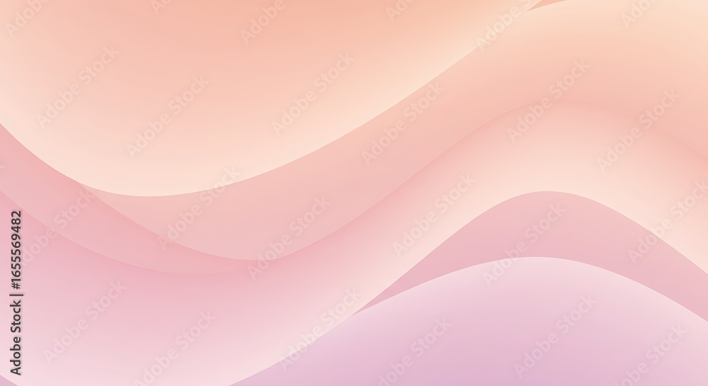 Aufkleber soft pastel background with gentle, flowing waves and harmonious gradient color transitions, creatin