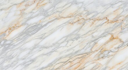 Elegant White Marble Texture with Subtle Gold Veins and Delicate Gray Streaks