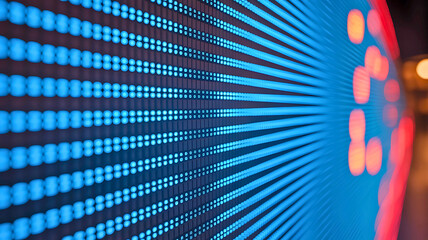 Fototapeta premium Vibrant LED Display A Close-Up View of Technology and Light