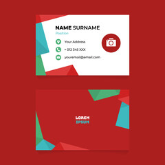 Modern colorful Name card and lanyard template design for office, staff, and event badge