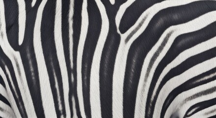 Fototapeta premium Zebra Stripes Pattern - Close-Up Texture, Black White Animal Print, Abstract Design, Wildlife Motif, Natural Texture, Fashion Background