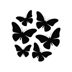 set of vector butterflies