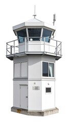 White security tower on a clear background