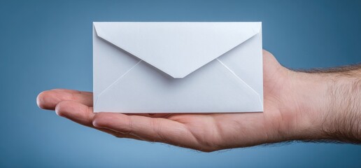 White envelope held in a hand