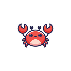 crab vector logo template