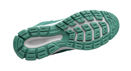Teal Running Shoe Sole Detail.