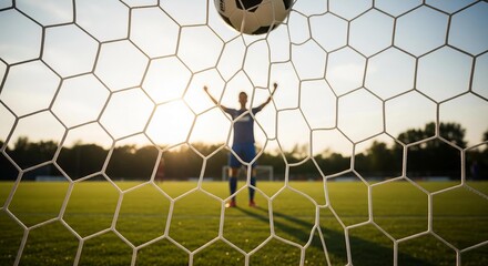 The Moment of Victory: A Dynamic View of a Goal from Inside the Net