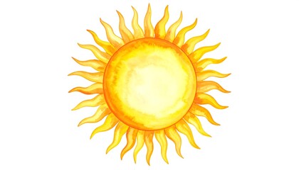 Watercolor sun illustration (1)