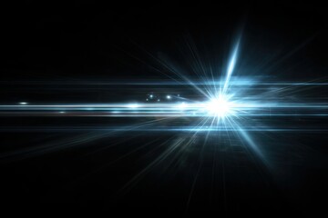 Fototapeta premium Light burst radiating from horizontal lines