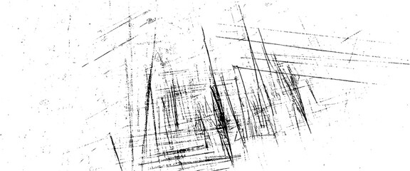 Vector Minimal Black Scratch Brush Pattern On White Background