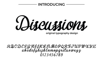 Discussions - Elegant Script Font for Smooth Handwritten Design and Creative Typography
