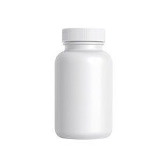 Clean white supplement container mock-up displaying minimalistic design and neutral color scheme