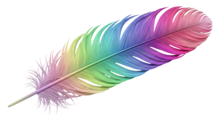 colorful feathers isolated on white