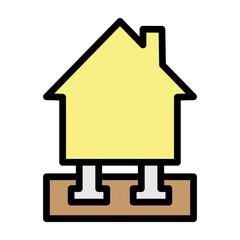 Foundation Layout Vector Filled Icon Design