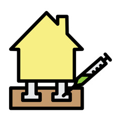 Foundation Curing Vector Filled Icon Design