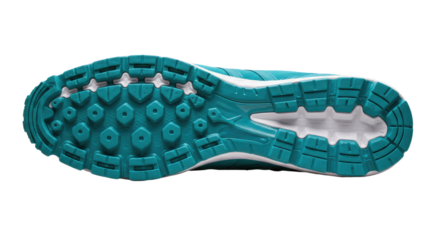 Detailed View of the Sole of a Running Shoe.