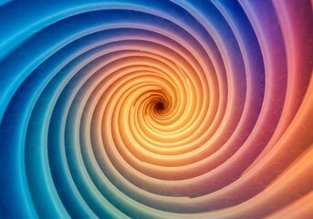 A mesmerizing, colorful vortex blending from cool blue to warm orange, ideal for abstract and psychedelic themes