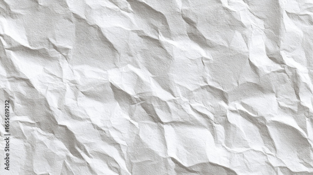 Aufkleber a close-up view showcases the intricate texture of crumpled white paper. the surface displays variou