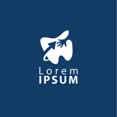 tooth dental oral care smile logo design 